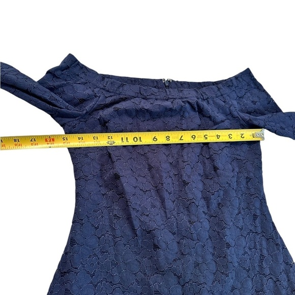 Lark & Ro Navy Blue Lace midi Dress Size 4 - Picture 10 of 17